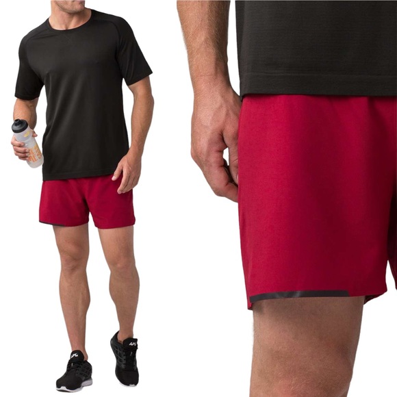 lululemon athletica Other - LULULEMON MEN’S SURGE SHORT 5" IN CRANBERRY SIZE XL - BNWT